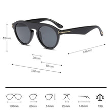 Load image into Gallery viewer, Aoze Vintage Round Sunglasses | Classic Tom Style Design with Gradient Lenses (UV400)