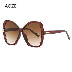 AOZE 2023 Cat eyes sunglasses oversized women ultralight trend Tom frame sunglasses ladies outdoor UV Women ins Popular