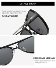 Load image into Gallery viewer, Aoze Vintage Pilot Sunglasses | Metal Frame with Cool Rivet Detail (Gradient Lenses)
