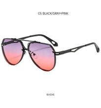 Load image into Gallery viewer, Aoze Vintage Pilot Sunglasses | Metal Frame with Cool Rivet Detail (Gradient Lenses)