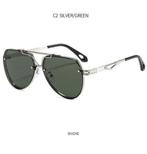 Load image into Gallery viewer, Aoze Vintage Pilot Sunglasses | Metal Frame with Cool Rivet Detail (Gradient Lenses)