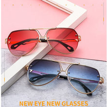 Load image into Gallery viewer, AOZE   Pilot style metal gradient cool men women's sunglasses r