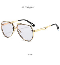Load image into Gallery viewer, AOZE   Pilot style metal gradient cool men women's sunglasses r