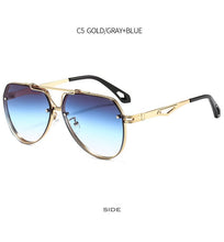 Load image into Gallery viewer, AOZE   Pilot style metal gradient cool men women's sunglasses r