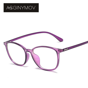 AS GINYMOV Anti-Blue Light Computer Glasses Optical Spectacle Frame for Men Women Myopia Optical Eyewear Frame Transparent Lens