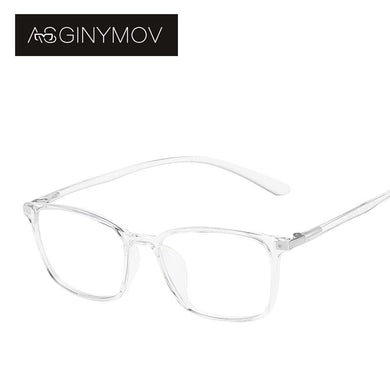 AS GINYMOV Classic Square TR Glasses for Men Women Optical Myopia Spectacle Frame Anti-Blue Light Lens Transparent Eyewear Frame