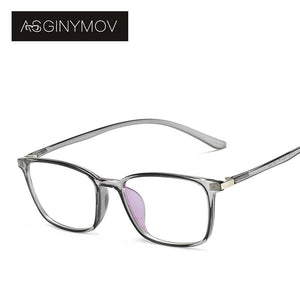 AS GINYMOV Classic Square TR Glasses for Men Women Optical Myopia Spectacle Frame Anti-Blue Light Lens Transparent Eyewear Frame
