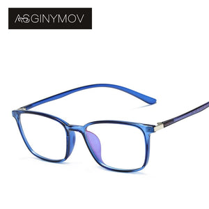 AS GINYMOV Classic Square TR Glasses for Men Women Optical Myopia Spectacle Frame Anti-Blue Light Lens Transparent Eyewear Frame