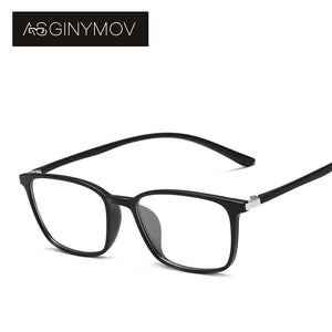 AS GINYMOV Classic Square TR Glasses for Men Women Optical Myopia Spectacle Frame Anti-Blue Light Lens Transparent Eyewear Frame