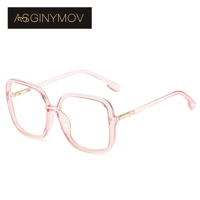 AS GINYMOV TR Oversized Square Glasses Frame for Men Women Anti-Blue Light Eyewear Big Glasses Optical Myopia Spectacle Frame