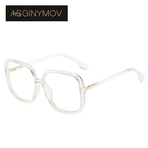 AS GINYMOV TR Oversized Square Glasses Frame for Men Women Anti-Blue Light Eyewear Big Glasses Optical Myopia Spectacle Frame