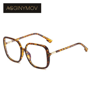 AS GINYMOV TR Oversized Square Glasses Frame for Men Women Anti-Blue Light Eyewear Big Glasses Optical Myopia Spectacle Frame