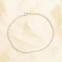 Carica l'immagine nel visualizzatore di Gallery, Pearl bracelets for women 925 Solid sterling silver Clasp Crystal Beaded Bangles jewelry gift
