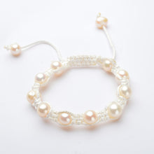 Carica l'immagine nel visualizzatore di Gallery, Braccialetti tibetani con portafortuna perla naturale genuina per donne Nodi fatti a mano colore corda nera Regalo di Natale 