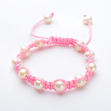 Carica l'immagine nel visualizzatore di Gallery, Braccialetti tibetani con portafortuna perla naturale genuina per donne Nodi fatti a mano colore corda nera Regalo di Natale 