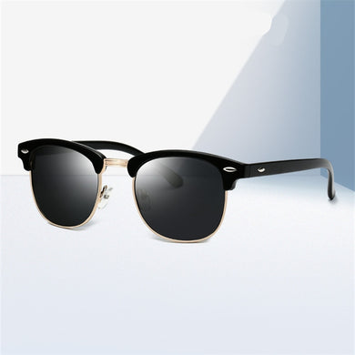 ASOOP2023 Female Sunglasses Classic Brand Design Semi-frame Round Men's Sunglasses UV400 Retro Leopard-print Glasses