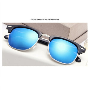 ASOOP2023 Female Sunglasses Classic Brand Design Semi-frame Round Men's Sunglasses UV400 Retro Leopard-print Glasses