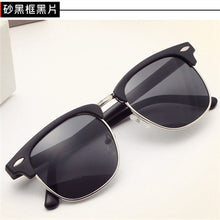 Load image into Gallery viewer, ASOOP2023 Female Sunglasses Classic Brand Design Semi-frame Round Men&#39;s Sunglasses UV400 Retro Leopard-print Glasses