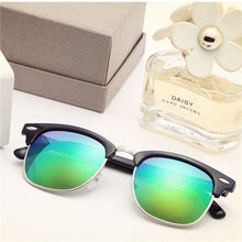 Load image into Gallery viewer, ASOOP2023 Female Sunglasses Classic Brand Design Semi-frame Round Men&#39;s Sunglasses UV400 Retro Leopard-print Glasses