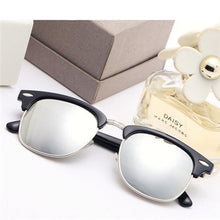 Load image into Gallery viewer, ASOOP2023 Female Sunglasses Classic Brand Design Semi-frame Round Men&#39;s Sunglasses UV400 Retro Leopard-print Glasses