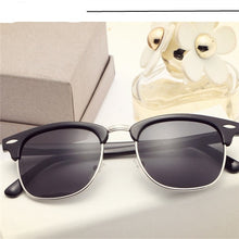 Load image into Gallery viewer, ASOOP2023 Female Sunglasses Classic Brand Design Semi-frame Round Men&#39;s Sunglasses UV400 Retro Leopard-print Glasses