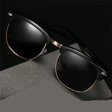 Load image into Gallery viewer, ASOOP2023 Female Sunglasses Classic Brand Design Semi-frame Round Men&#39;s Sunglasses UV400 Retro Leopard-print Glasses