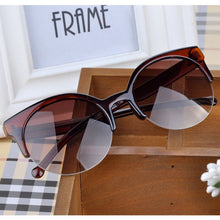 Load image into Gallery viewer, ASUOP round ladies sunglasses men&#39;s half frame glasses international classic brand design UV400 driving goggles