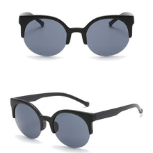 Load image into Gallery viewer, ASUOP round ladies sunglasses men&#39;s half frame glasses international classic brand design UV400 driving goggles