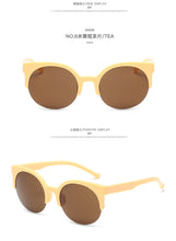 Load image into Gallery viewer, ASUOP round ladies sunglasses men&#39;s half frame glasses international classic brand design UV400 driving goggles