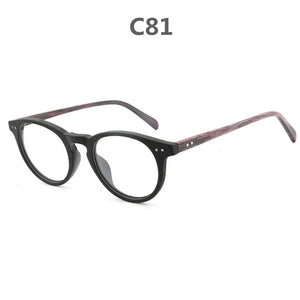 Vintage Clear Glasses Cat Eye Wooden Glasses Frame Men Women Transparent Lens Glasses Wood Optical Eyewear frames
