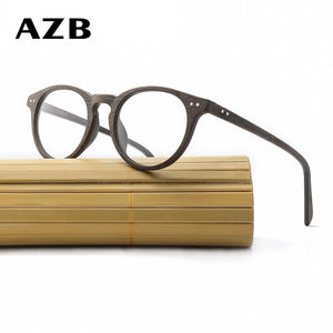 Vintage Clear Glasses Cat Eye Wooden Glasses Frame Men Women Transparent Lens Glasses Wood Optical Eyewear frames