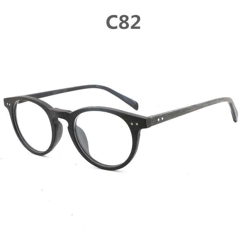 AZB Vintage Clear Glasses Cat Eye Wooden Glasses Frame Men Women Transparent Lens Glasses Wood Optical Eyewear frames HB030