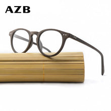 Load image into Gallery viewer, AZB Vintage Clear Glasses Cat Eye Wooden Glasses Frame Men Women Transparent Lens Glasses Wood Optical Eyewear frames HB030