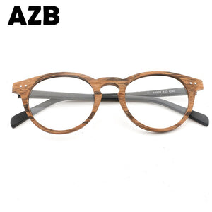 Vintage Clear Glasses Cat Eye Wooden Glasses Frame Men Women Transparent Lens Glasses Wood Optical Eyewear frames