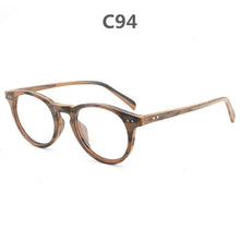 Load image into Gallery viewer, Vintage Clear Glasses Cat Eye Wooden Glasses Frame Men Women Transparent Lens Glasses Wood Optical Eyewear frames
