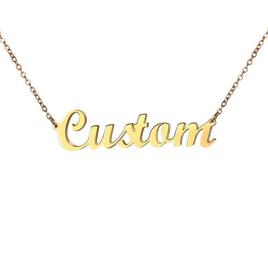 Collana con nome Collane personalizzate personalizzate in acciaio inossidabile per collana con pendente stile semplice da donna Dropshipping 
