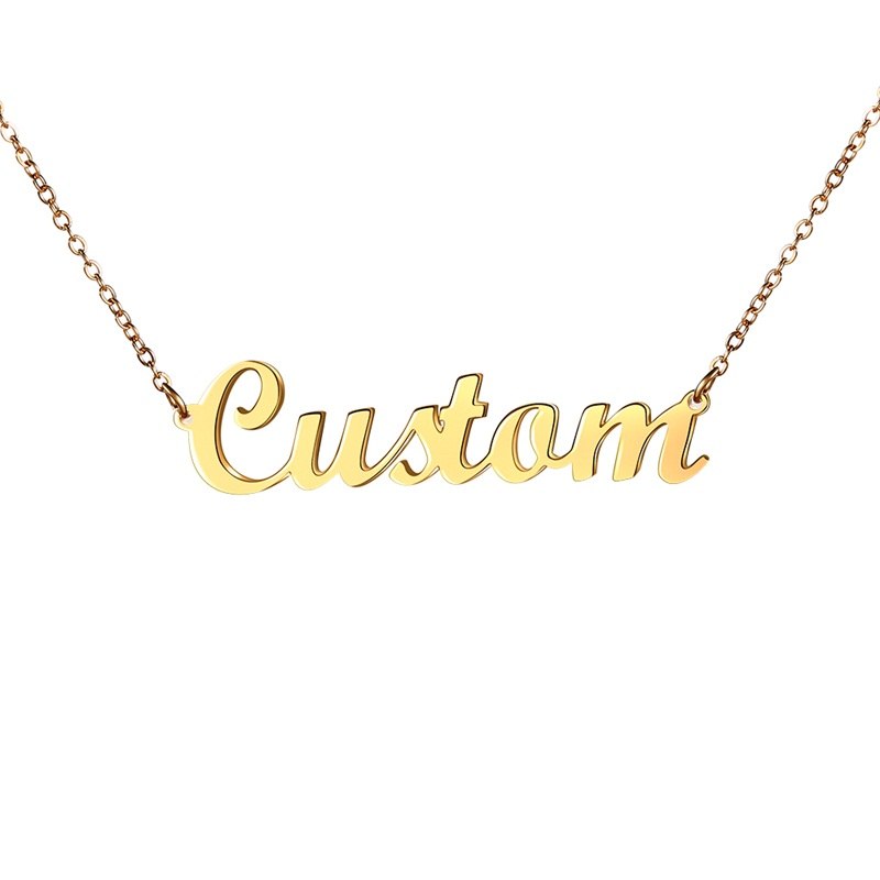 Collana con nome Collane personalizzate personalizzate in acciaio inossidabile per collana con pendente stile semplice da donna Dropshipping 