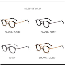 Load image into Gallery viewer, Acetate Alloy Glasses Frame Vintage Square Men Prescription Myopia Optical Eyeglasses Women  Brand Japan Handmade Eyewear
