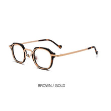 Load image into Gallery viewer, Acetate Alloy Glasses Frame Vintage Square Men Prescription Myopia Optical Eyeglasses Women  Brand Japan Handmade Eyewear