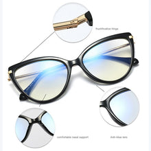 Load image into Gallery viewer, Acetate Cat Eye Glasses Frame Modern Design Optics Degree Glasses Frame Anti-blue Lens Eyewear Women Decorative Glasses