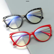 Load image into Gallery viewer, Acetate Cat Eye Glasses Frame Modern Design Optics Degree Glasses Frame Anti-blue Lens Eyewear Women Decorative Glasses