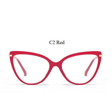 Load image into Gallery viewer, Acetate Cat Eye Glasses Frame Modern Design Optics Degree Glasses Frame Anti-blue Lens Eyewear Women Decorative Glasses