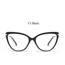 Load image into Gallery viewer, Acetate Cat Eye Glasses Frame Modern Design Optics Degree Glasses Frame Anti-blue Lens Eyewear Women Decorative Glasses