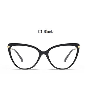 Acetate Cat Eye Glasses Frame Modern Design Optics Degree Glasses Frame Anti-blue Lens Eyewear Women Decorative Glasses