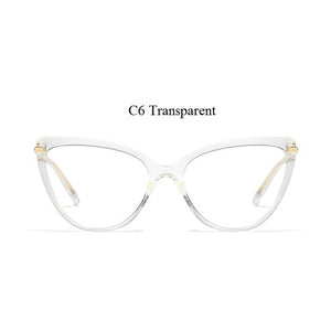 Acetate Cat Eye Glasses Frame Modern Design Optics Degree Glasses Frame Anti-blue Lens Eyewear Women Decorative Glasses