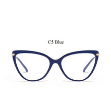 Load image into Gallery viewer, Acetate Cat Eye Glasses Frame Modern Design Optics Degree Glasses Frame Anti-blue Lens Eyewear Women Decorative Glasses