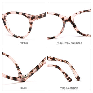 Acetate Cat Eye Style Women Glasses Frame Tortoiseshell Pattern Full Rim Female Myopia Prescription Spectacles Frames D62436
