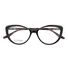 Load image into Gallery viewer, Acetate Cat Eye Women&#39;s Decorative Glasses Transparent Round Prescription Glasses Without Diopter Unusual Female Eyeglasses