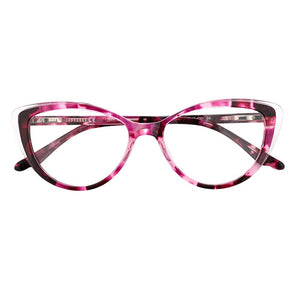 Acetate Cat Eye Women's Decorative Glasses Transparent Round Prescription Glasses Without Diopter Unusual Female Eyeglasses