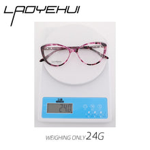 Load image into Gallery viewer, Acetate Cat Eye Women&#39;s Decorative Glasses Transparent Round Prescription Glasses Without Diopter Unusual Female Eyeglasses